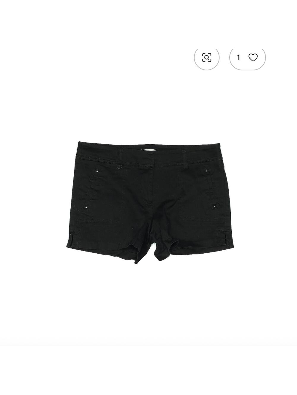 Cache Black Size 10 Cotton Spandex Shorts